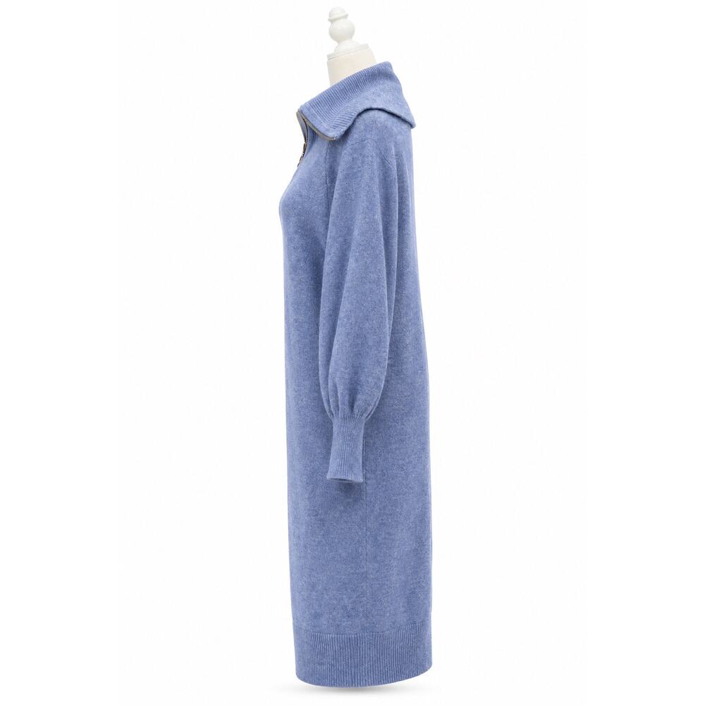 Après Ski Cozy Luxury J.Crew Half Zip Supersoft Alpaca Merino Sweater Dress L - Picture 6 of 16